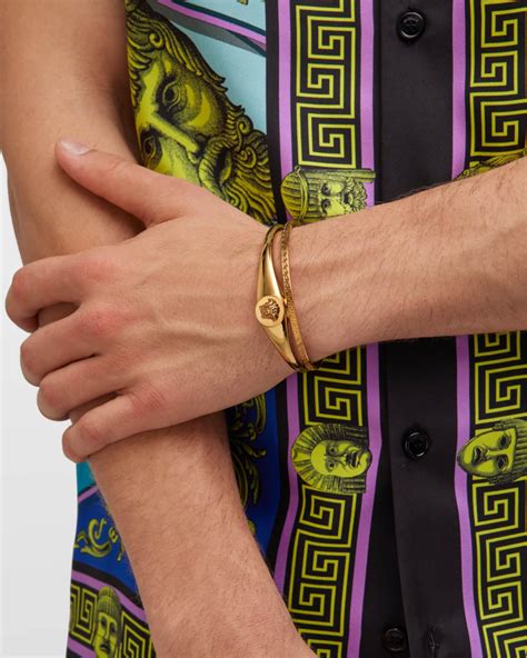 bracelet versace homme stanless|versace men's bracelets.